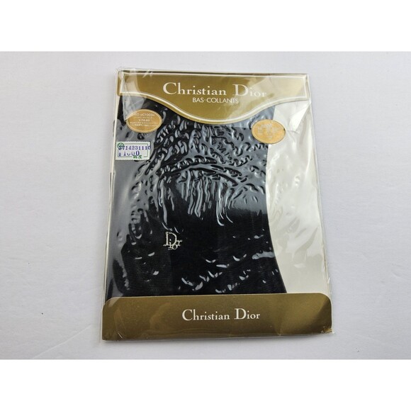 Vintage Christian Dior Embroidered Logo Tights Japan Size M - Picture 1 of 5